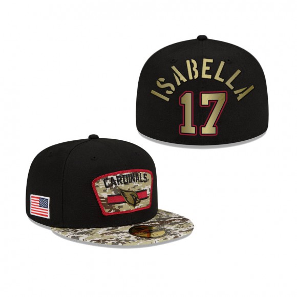 Men's Andy Isabella Arizona Cardinals Black Camo 2021 Salute To Service 59FIFTY Fitted Hat