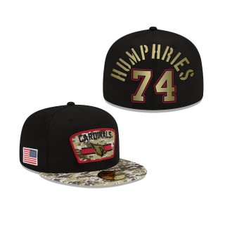 Men's D.J. Humphries Arizona Cardinals Black Camo 2021 Salute To Service 59FIFTY Fitted Hat