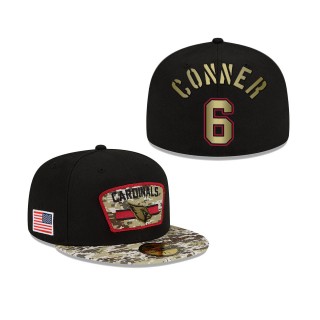 Men's James Conner Arizona Cardinals Black Camo 2021 Salute To Service 59FIFTY Fitted Hat