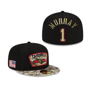 Men's Kyler Murray Arizona Cardinals Black Camo 2021 Salute To Service 59FIFTY Fitted Hat