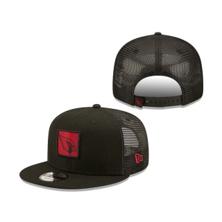 Arizona Cardinals New Era Black Gridlock Trucker 9FIFTY Snapback Hat