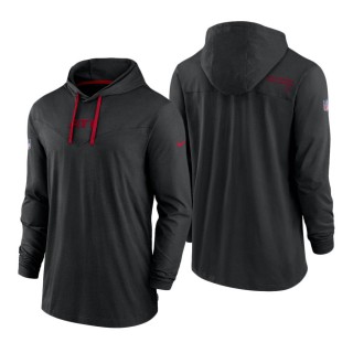 Atlanta Falcons Black Sideline Performance Hoodie T-Shirt