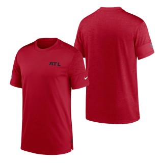 Atlanta Falcons Nike Red Heathered Red Sideline Coaches UV Performance T-Shirt
