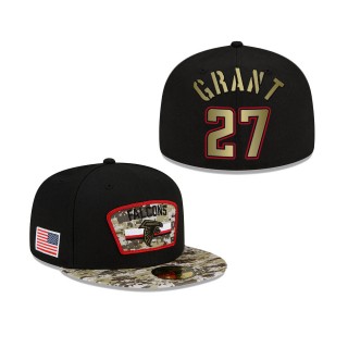 Men's Richie Grant Atlanta Falcons Black Camo 2021 Salute To Service 59FIFTY Fitted Hat