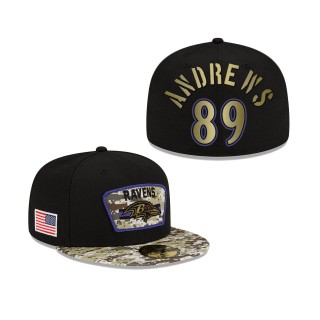 Men's Mark Andrews Baltimore Ravens Black Camo 2021 Salute To Service 59FIFTY Fitted Hat
