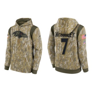 Men's Trace McSorley Baltimore Ravens Camo 2021 Salute To Service Therma Hoodie