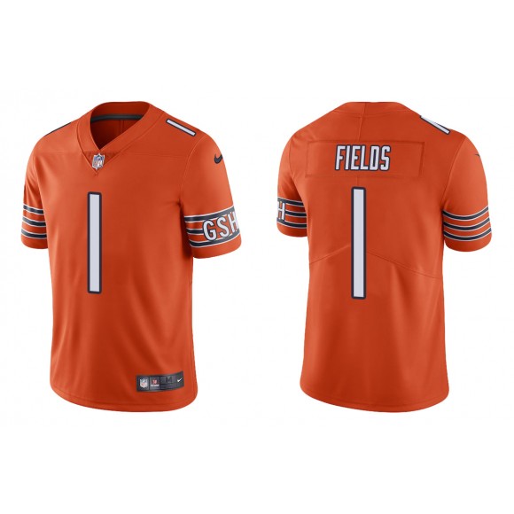 Men's Justin Fields Chicago Bears Orange 2021 NFL Draft Jersey