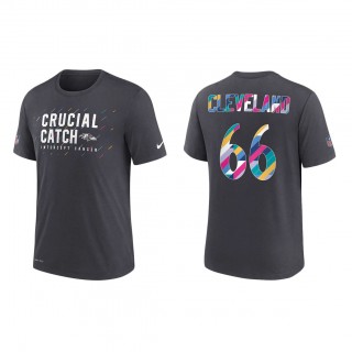 Ben Cleveland Baltimore Ravens Nike Charcoal 2021 NFL Crucial Catch Performance T-Shirt