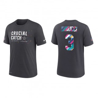 Ben DiNucci Dallas Cowboys Nike Charcoal 2021 NFL Crucial Catch Performance T-Shirt