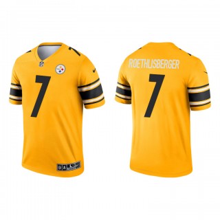 Ben Roethlisberger Gold 2021 Inverted Legend Steelers Jersey