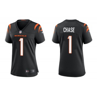 Women's Ja'Marr Chase Cincinnati Bengals Black 2021 NFL Draft Jersey