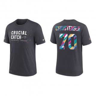 Brady Christensen Carolina Panthers Nike Charcoal 2021 NFL Crucial Catch Performance T-Shirt