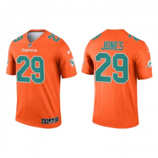 Brandon Jones Orange 2021 Inverted Legend Dolphins Jersey