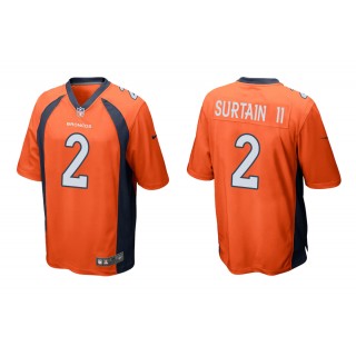 Men's Patrick Surtain II Denver Broncos Orange 2021 NFL Draft Jersey