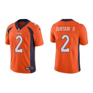 Men's Patrick Surtain II Denver Broncos Orange 2021 NFL Draft Jersey
