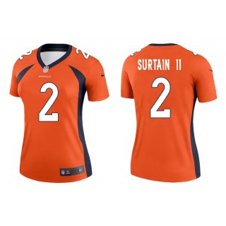 Women's Patrick Surtain II Denver Broncos Orange Legend Jersey