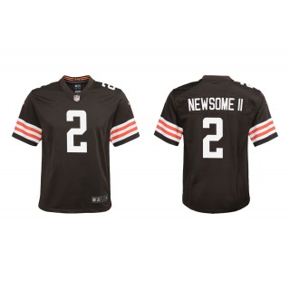 Youth Greg Newsome II Cleveland Browns Brown 2021 NFL Draft Jersey