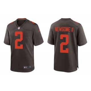 Men's Greg Newsome II Cleveland Browns Brown Alternate Game Jersey