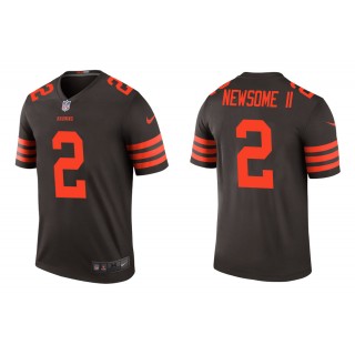 Men's Greg Newsome II Cleveland Browns Brown Color Rush Legend Jersey