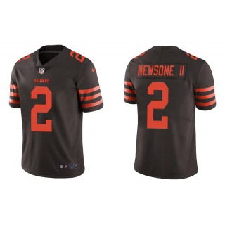 Men's Greg Newsome II Cleveland Browns Brown Color Rush Limited Jersey