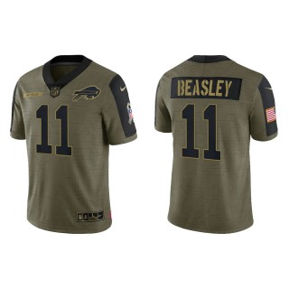 Men's Cole Beasley Buffalo Bills Olive 2021 Salute To Service Limited Jersey