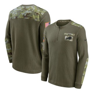 2021 Salute To Service Bills Olive Henley Long Sleeve Thermal Top