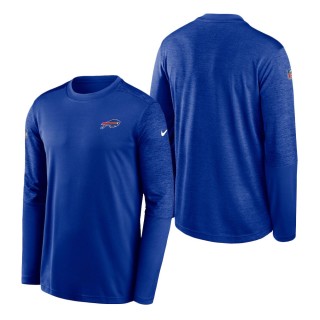 Buffalo Bills Nike Royal Heathered Royal Sideline Coaches UV Performance Long Sleeve T-Shirt