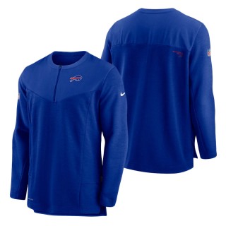 Buffalo Bills Nike Royal Sideline Half-Zip UV Performance Jacket