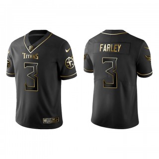 Caleb Farley Black Golden Edition Titans Jersey