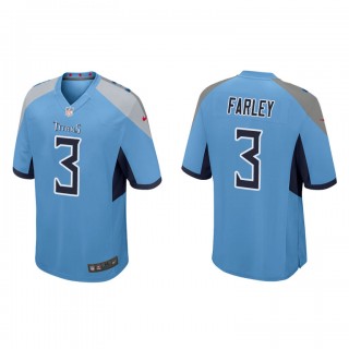 Caleb Farley Light Blue Game Titans Jersey
