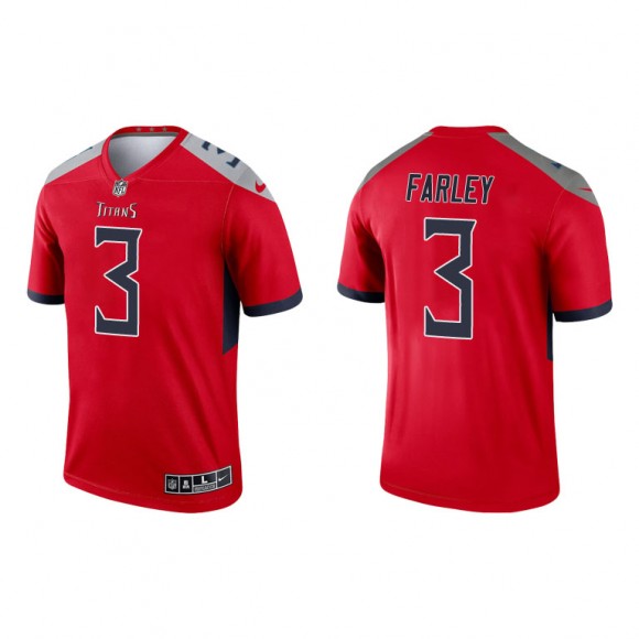 Caleb Farley Red 2021 Inverted Legend Titans Jersey