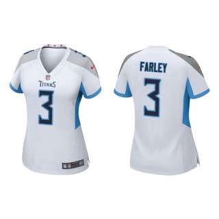 Caleb Farley White Game Titans Women's Jersey