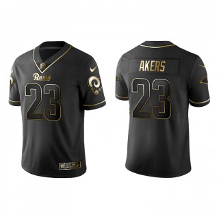 Cam Akers Black Golden Edition Rams Jersey