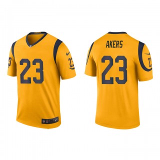 Cam Akers Gold Color Rush Legend Rams Jersey