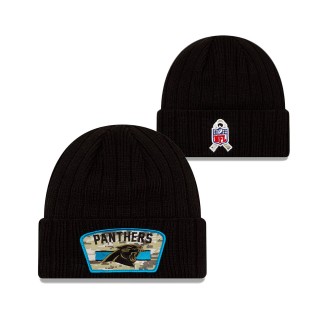 2021 Salute To Service Panthers Black Cuffed Knit Hat