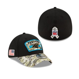 2021 Salute To Service Panthers Black Camo 39THIRTY Flex Hat