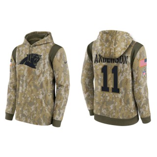 Men's Robby Anderson Carolina Panthers Camo 2021 Salute To Service Therma Hoodie