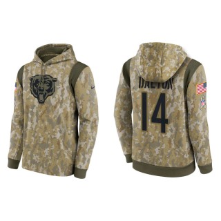 Men's Andy Dalton Chicago Bears Camo 2021 Salute To Service Therma Hoodie