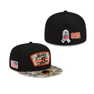 2021 Salute To Service Bears Black Camo B 59FIFTY Fitted Hat