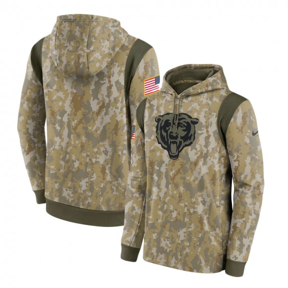 2021 Salute To Service Bears Camo Therma Performance Pullover Hoodie