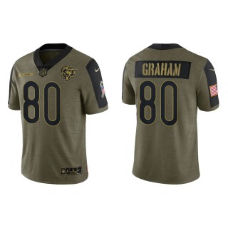 Men's Jimmy Graham Chicago Bears Olive 2021 Salute To Service Limited Jersey