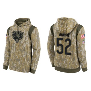Men's Khalil Mack Chicago Bears Camo 2021 Salute To Service Therma Hoodie