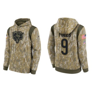 Men's Nick Foles Chicago Bears Camo 2021 Salute To Service Therma Hoodie