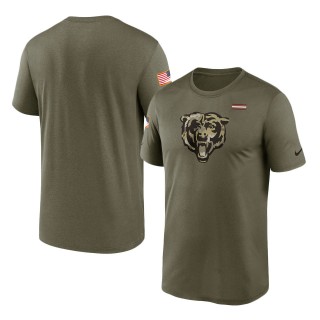 2021 Salute To Service Bears Olive Legend Performance T-Shirt