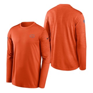 Chicago Bears Nike Orange Heathered Orange Sideline Coaches UV Performance Long Sleeve T-Shirt