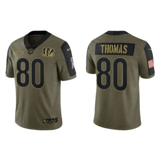 Men's Mike Thomas Cincinnati Bengals Olive 2021 Salute To Service Limited Jersey