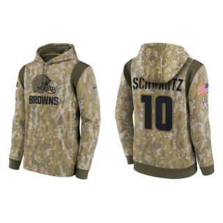 Men's Anthony Schwartz Cleveland Browns Camo 2021 Salute To Service Therma Hoodie