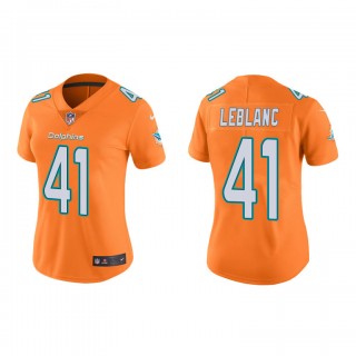 Cre'Von LeBlanc Orange Color Rush Limited Dolphins Women's Jersey