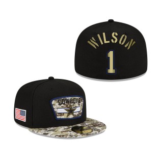 Men's Cedrick Wilson Dallas Cowboys Black Camo 2021 Salute To Service 59FIFTY Fitted Hat