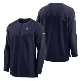 Dallas Cowboys Nike Navy Sideline Half-Zip UV Performance Jacket